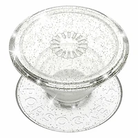 Popsockets PopGrip Clear Glitter Argent Support et Poignée pour Téléphone