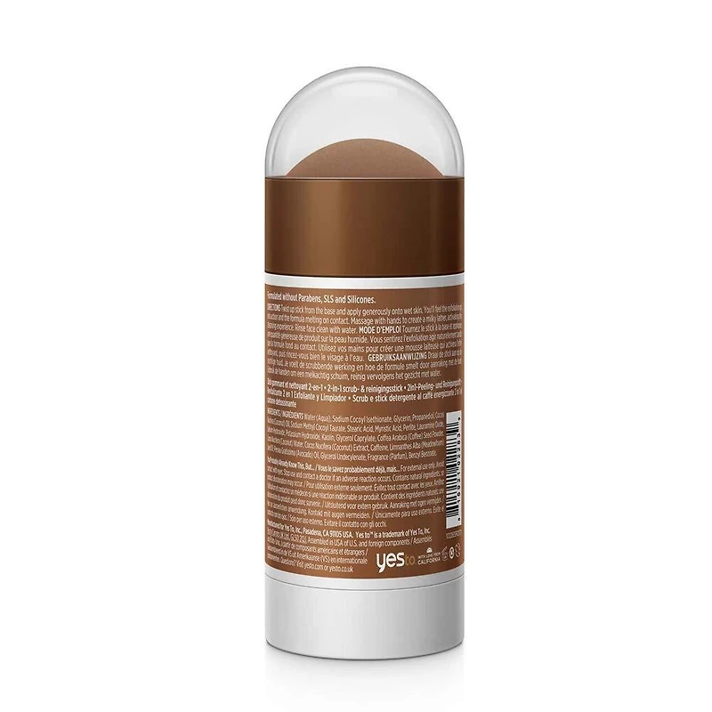 Yes to Energizing Coffee 2-in-1 Scrub & Cleanser Stick