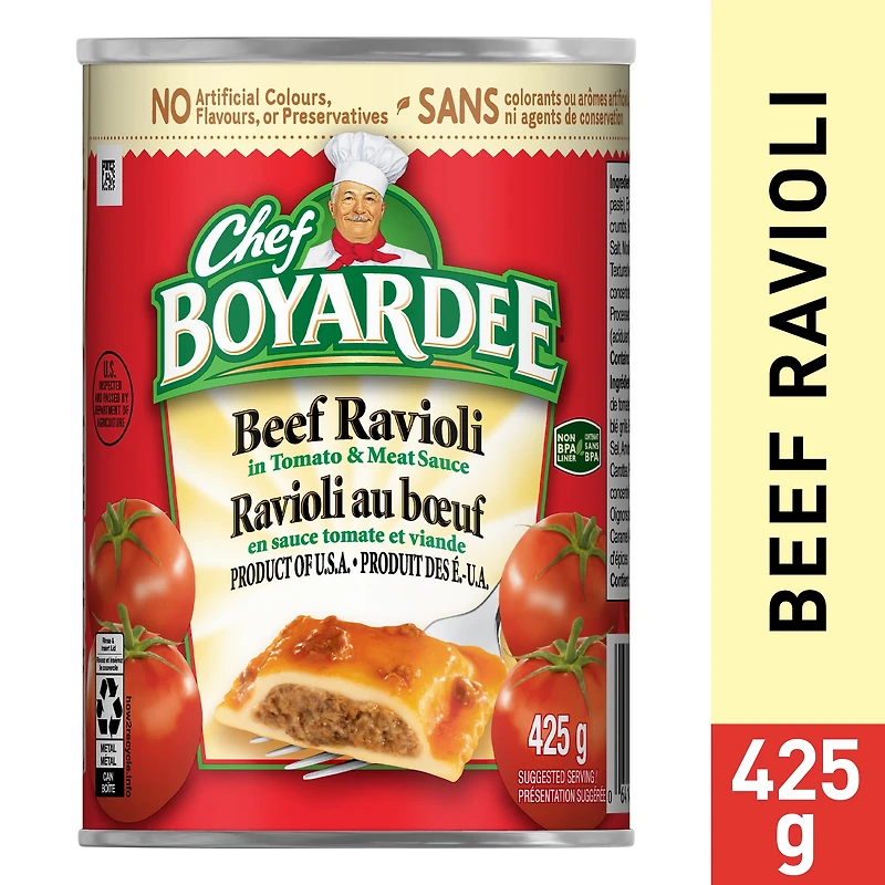 Ravioli au bœuf à la sauce tomate et viande de Chef BoyardeeMD 425g