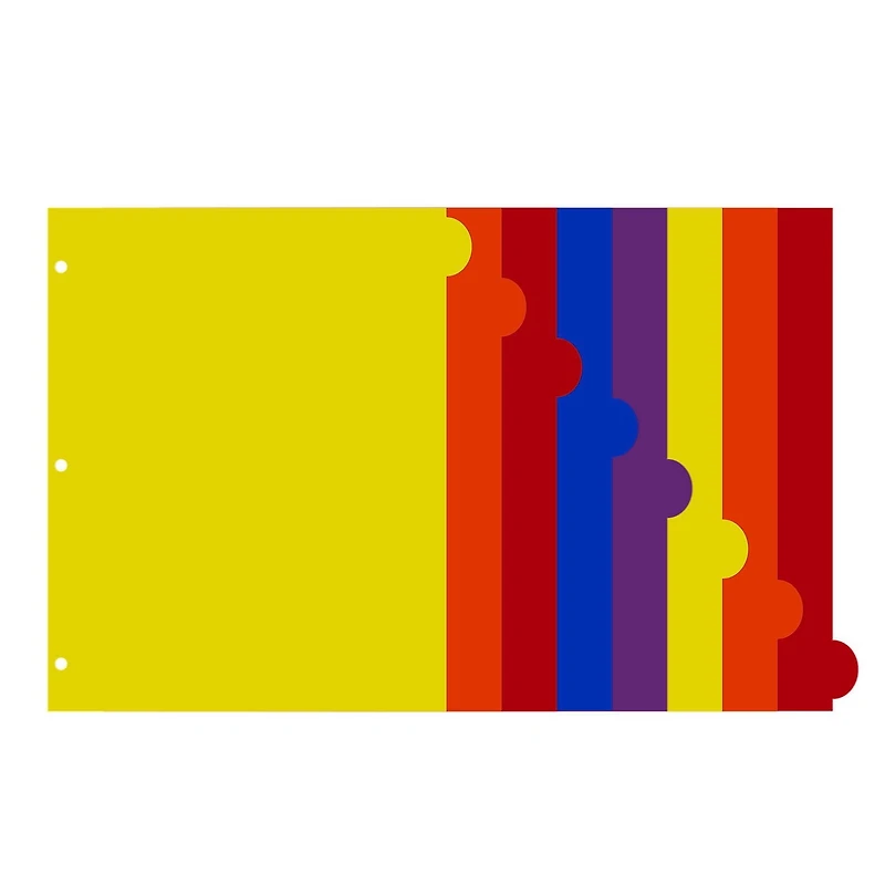 PEN+GEAR DURABLE VIEW WRITE ON 8 TAB  DIVIDER, WRITE ON TAB