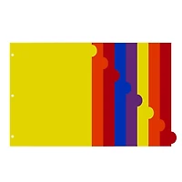 PEN+GEAR DURABLE VIEW WRITE ON 8 TAB  DIVIDER, WRITE ON TAB