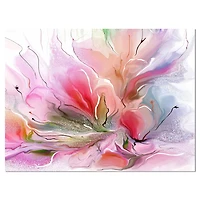 Designart Belle conception florale peinte Art mural sur toile
