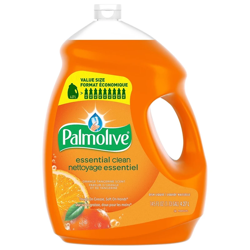 Savon à vaisselle liquide Palmolive Essential Clean, parfum Orange et tangerine - 4,27 L Palmolive Essential Clean