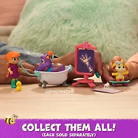 Vida la Véto, Coffret Bain moussant de Juno avec figurine de Vida, figurine de Juno qui change de couleur et accessoires médicaux, jouets pour filles et garçons à partir de 3 ans