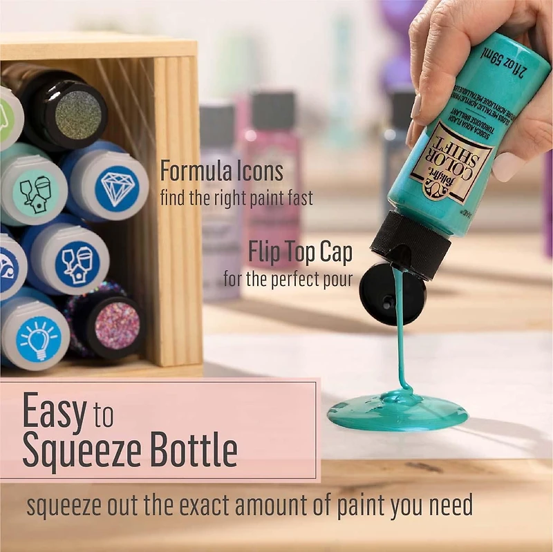 FolkArt changement de couleur 2 oz peinture acrylique, jaune pastel FolkArt changement de couleur peinture