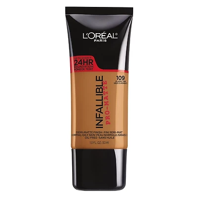 L'Oréal Paris Pro- Matte Foundation| Oil-Free, Lightweight, Longwear Face Makeup Up to 24hr| Classic Ivory, 30 ML
