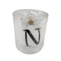 HOLIDAY TIME N ORNEMENT EN VERRE À LETTRE BLANCHE