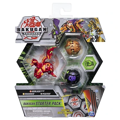 Bakugan Starter Pack 3-Pack, Howlkor Ultra, Armored Alliance Collectible Action Figures