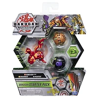Bakugan Starter Pack 3-Pack, Howlkor Ultra, Armored Alliance Collectible Action Figures