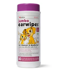 Lingettes Jumbo Earwipes - 80 unités Les lingettes Jumbo Earwipes nettoient les oreilles de votre animal.