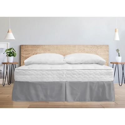 Safdie & Co. Jupe De Lit Microfibre Tissé T Gris