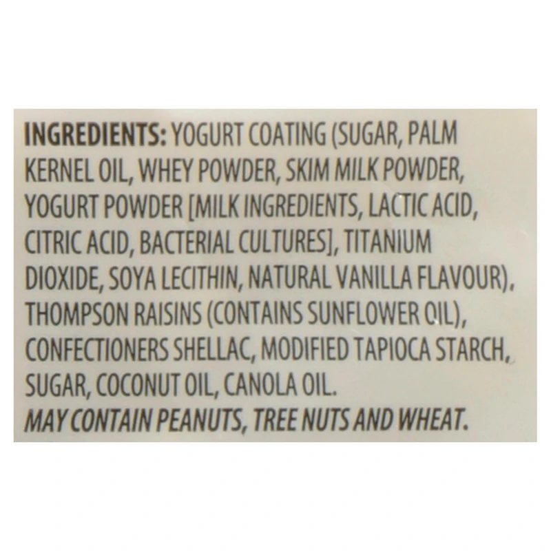 Raisins secs trempés dans le yogourt 375g