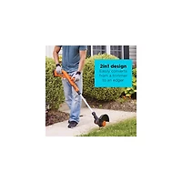 BLACK+DECKER LCC221-CA Batterie Au Lithium De 10 Po 20 V MAX* Ensemble De Taille-Bordures et Souffleur Pour Surfaces Dures