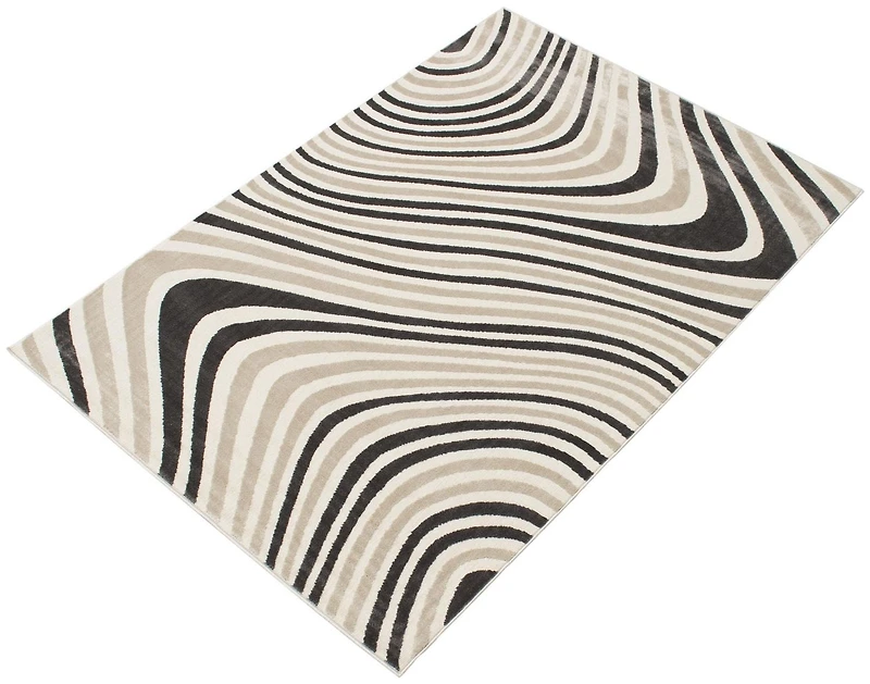 ECARPET Modern Area Rug for Dining Room, Living Room, Bedroom or Den Zuma Taupe