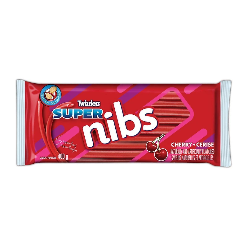 Friandise TWIZZLERS SUPER NIBS cerise 400g