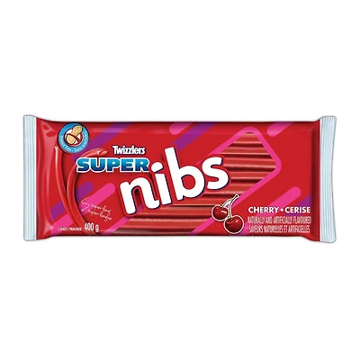 Friandise TWIZZLERS SUPER NIBS cerise 400g