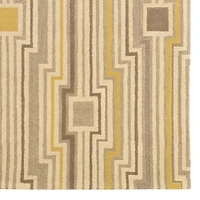 Tapis en Laine Aspire Board gris et jaune de 5 pi x 8 pi