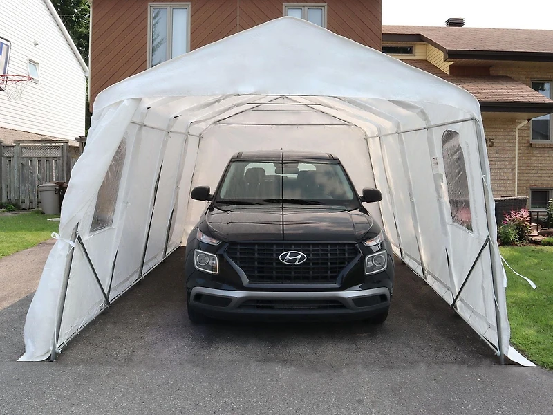 Car Shelter 11 ft. X 16 ft. in White