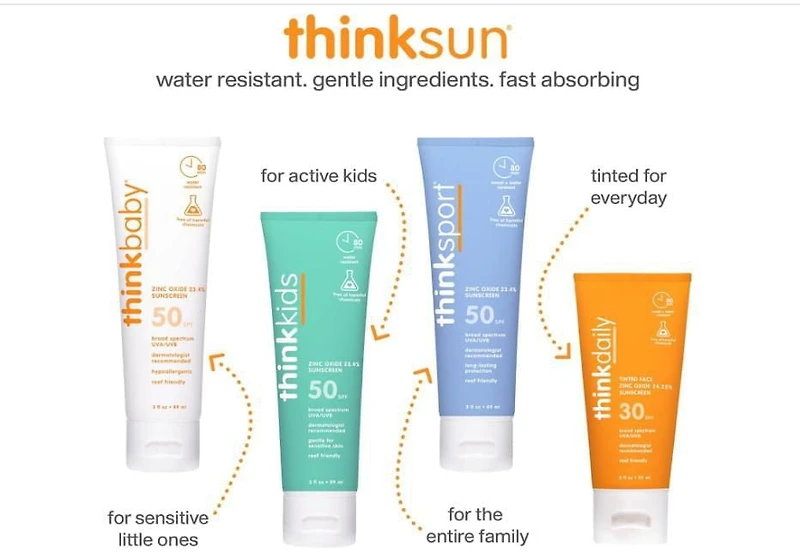 Crème solaire SPF 50+ de Thinkbaby crème solaire minérale 89ml