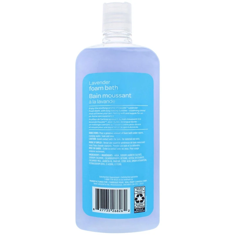 Bain moussant à la lavande Equate 946 mL