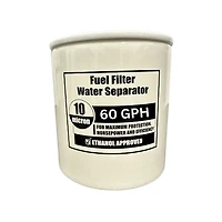 Blue Dog Filtre à carburant séparateur d'eau vidable/cartouche de remplacement, filtre à carburant vidable 60 GPH, filtre de remplacement séparateur d'eau 10 microns