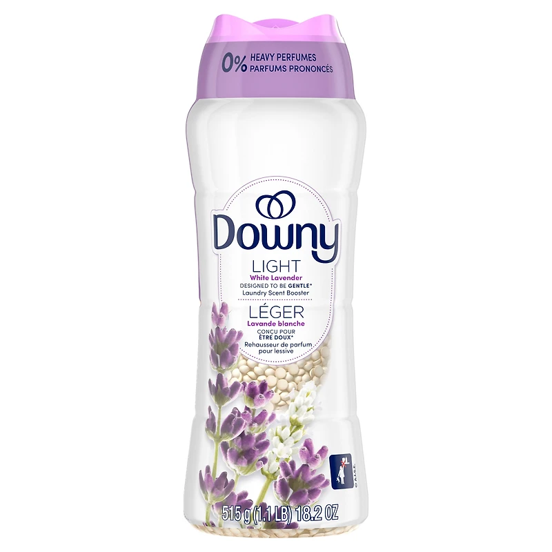 Perles de rehausseur de parfum pour lessive Downy Light pour laveuse, Lavande blanche, sans parfums prononcés