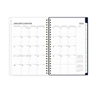 Agenda hebdomadaire/mensuel 2024, 5 po x 8 po, Blue Sky, Tiana