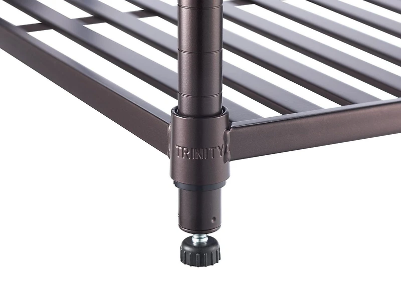 TRINITY 3-Tier Slat Shelving Rack | 36” X 14” X 35” | Dark Bronze