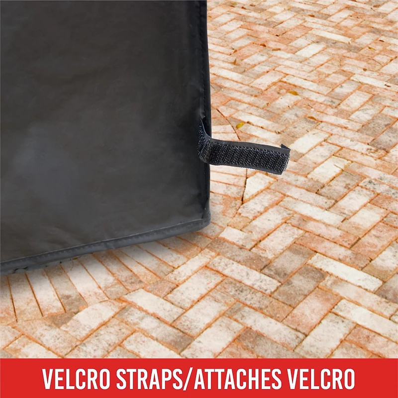 Housse de barbecue Expert Grill 60”, en Polyéthylè noir résistant à l'abrasion et à l'eau. Protection toute l'année contre la pluie, la neige et la poussière avec un matériau en durable. COUVERTURE DE GRIL DE 60 POUCES