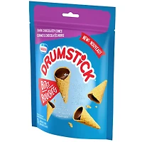 DRUMSTICK BITES, Decadent dark chocolatey bite-sized mini wafer cones, The last bite from Canada's favourite cone, 76 g