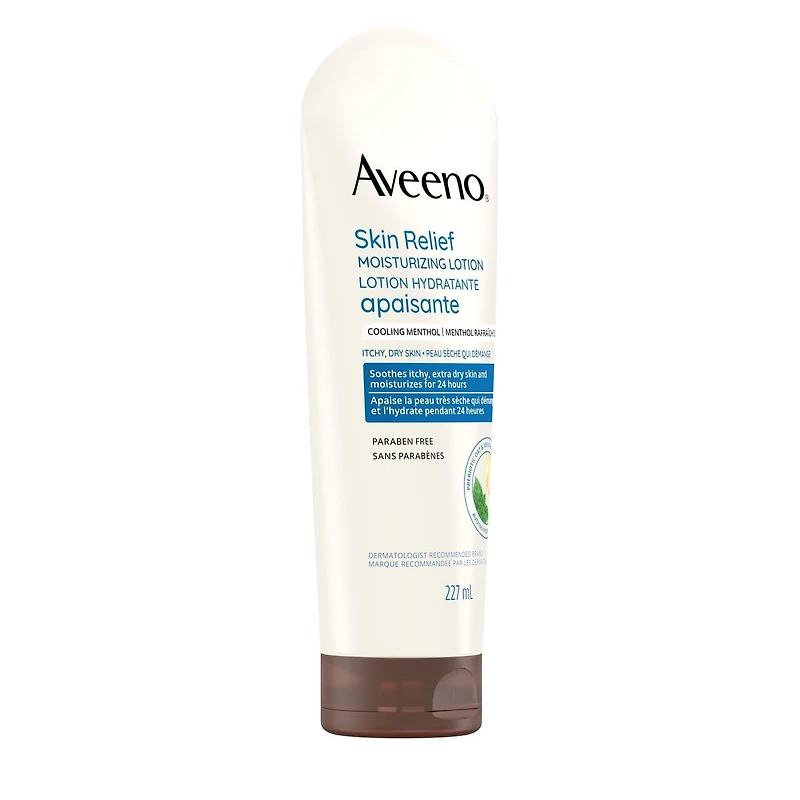Lotion hydratante apaisante AVEENO® au menthol rafraîchissant, Beurre de karité, Avoine colloïdale, Peau sèche 227 ml