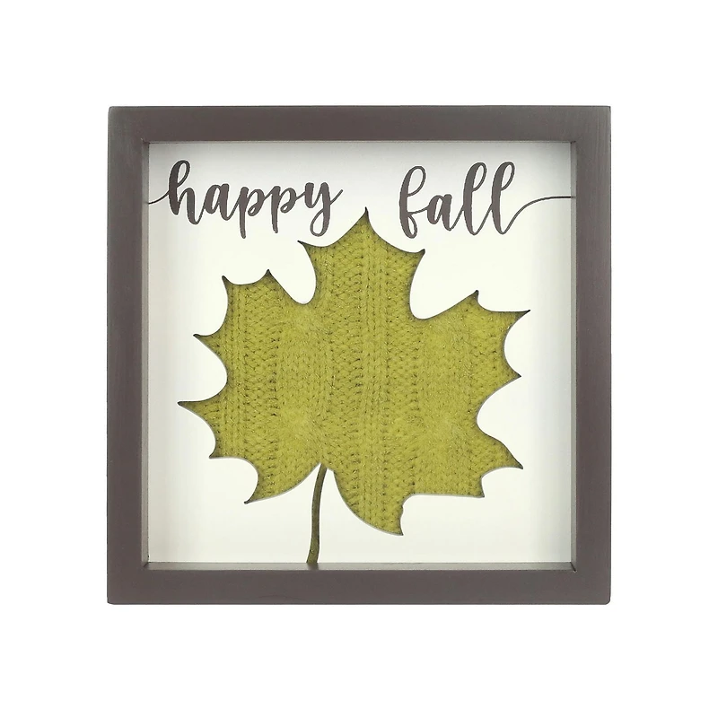 Way to Celebrate Harvest Wood Shadow Box Decor, Happy Fall