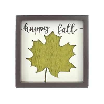 Way to Celebrate Harvest Wood Shadow Box Decor, Happy Fall