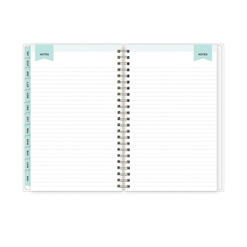 Agenda hebdomadaire/mensuel Day Designer Rainbow Stripe, format moyen, année 2021-2022