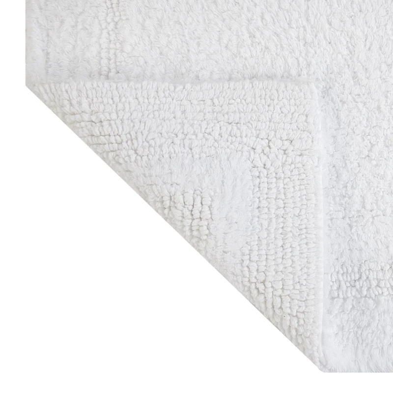 Tapis de bain réversible en coton Better Homes & Gardens, blanc arctique, 43 x 61 cm