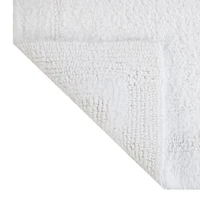 Tapis de bain réversible en coton Better Homes & Gardens, blanc arctique, 43 x 61 cm