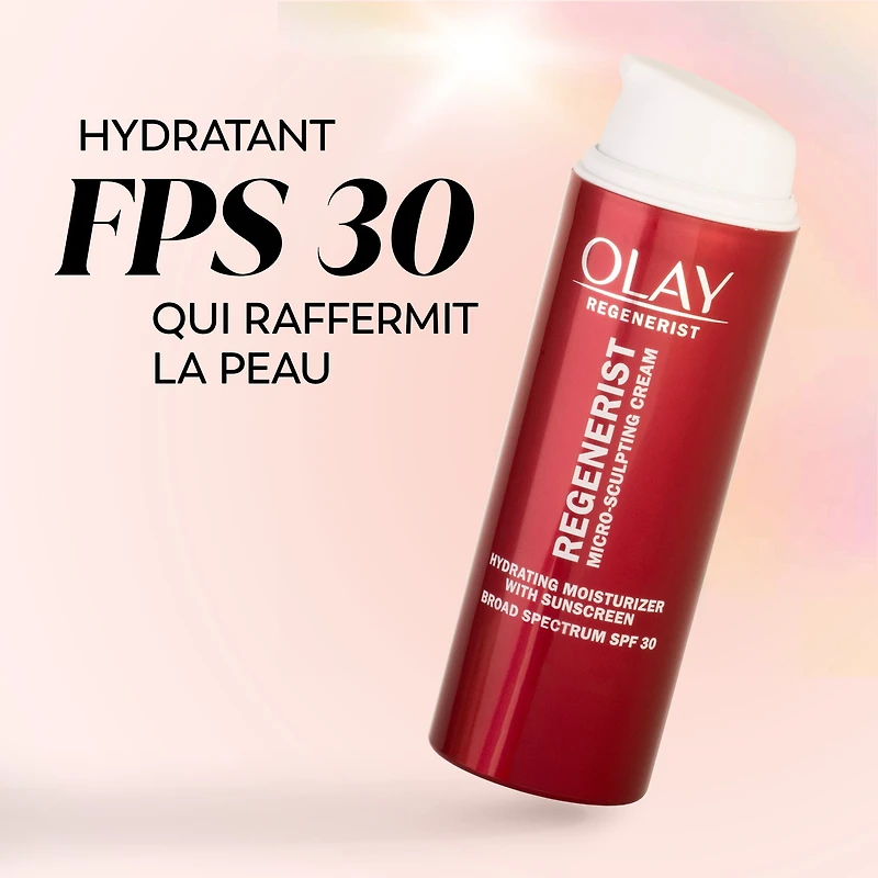 Olay Regenerist Crème Micro-Sculptante Hydratante pour le Visage avec FPS 30 à Grand Spectre