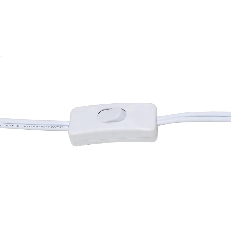 Lampe Simple Stick blanche avec abat-jour en tissu