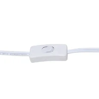 Lampe Simple Stick blanche avec abat-jour en tissu