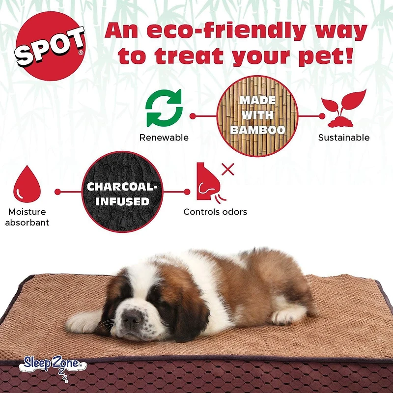 Sleep Zone Bamboo Dog Bed – Multiple Sizes Available