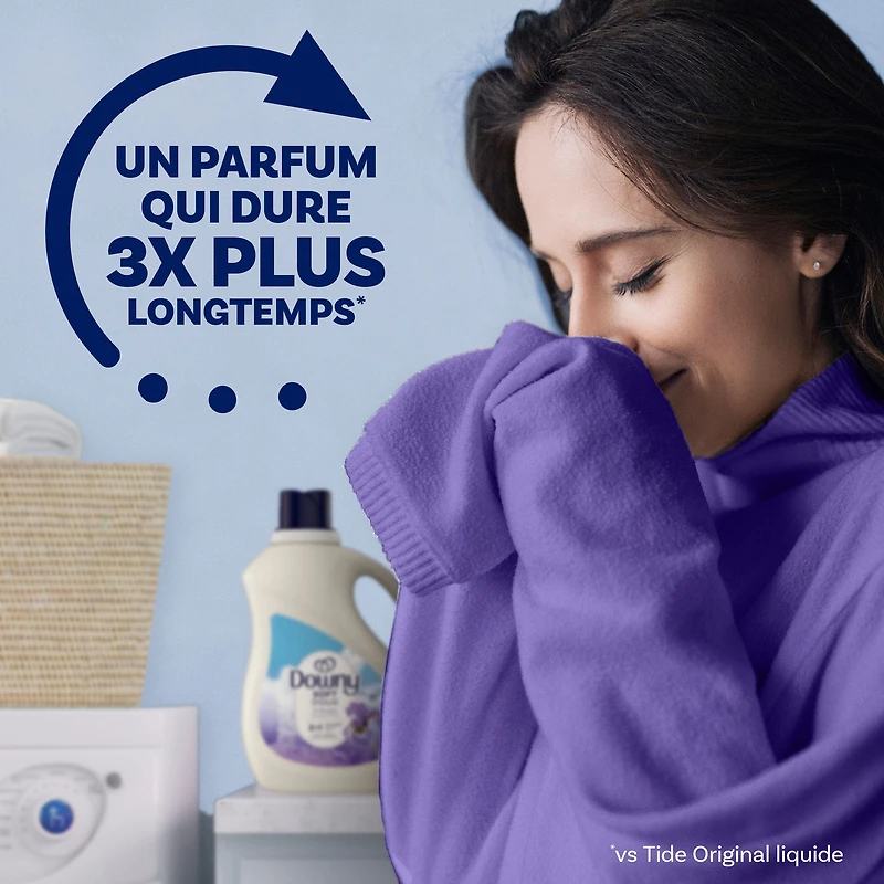 Assouplissant textile liquide Downy DOUX ET FRAIS, parfum Bouquet d’iris, assouplissant textile Downy, assouplissant pour la lessive