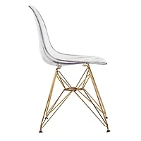 Heavenly Collection Clear & Gold Dining Chair