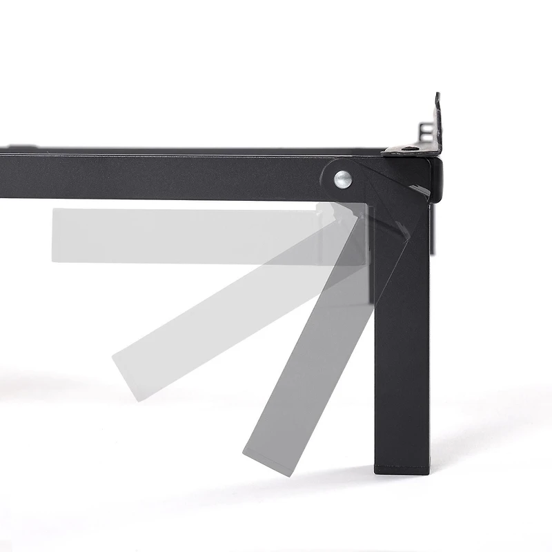 Zinus Spa Sensations Compack Twin to Queen Size Adjustable Metal Bed Frame, 7 inch Heavy Duty Steel Bed Frame with Included Headboard Brackets