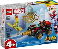 LEGO Marvel Drill Spinner Vehicle, Miles "Spin" Morales Car with 2 Minifigures, Marvel Toy from Disney+ TV Series Spidey and His Amazing Friends, Gift for Kids, Spider-Man Toy for 4-6 Year Olds, 10792, Includes 58 Pieces, Ages 4+