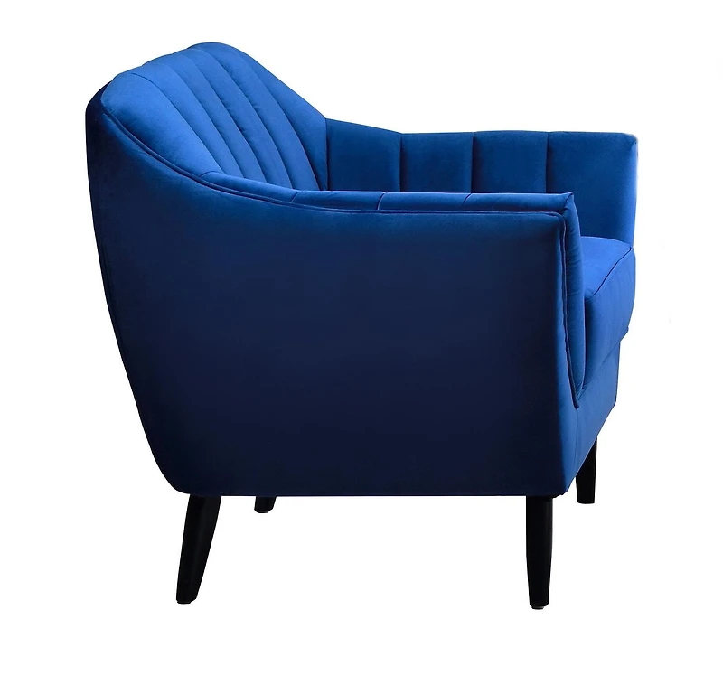 Topline Home Furnishings Chair, Charcoal Velvet