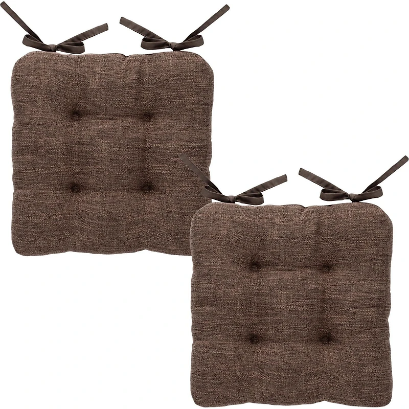 Ens. de 2 coussins de chaise Hometrends 38 x 38 cm, touffeté