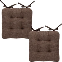 Ens. de 2 coussins de chaise Hometrends 38 x 38 cm, touffeté