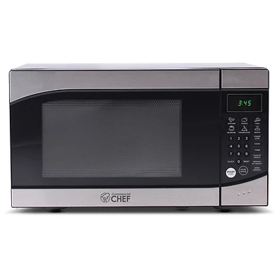 Micro-ondes COMMERCIAL CHEF de 0,9 pi3 avec 10 niveaux de puissance, micro-ondes de comptoir avec minuterie et menu tactile rapide, acier inoxydable