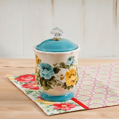 The Pioneer Woman Blossom Jubilee Canister With Acrylic Knob