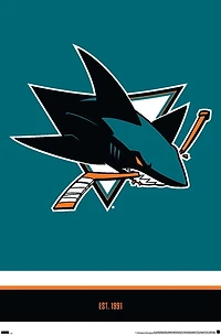 NHL San Jose Sharks - Logo 21 Wall Poster, 22.375" x 34"